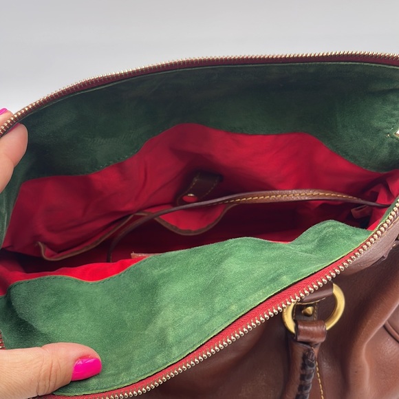 DOONEY & BOURKE Florentine Large Satchel Chestnut Brown Serial #J3856550 - Picture 13 of 16